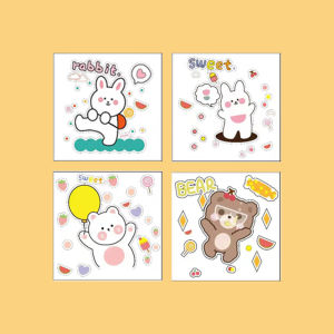 Korean Square Bear Water Bottle With Straw Tumbler Cute Birthday Gift Hadiah Birthday Botol Air Large Capacity 高颜值水壶