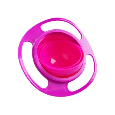 Baby UFO Gyro Bowl Anti-Spill Bowl With Lid 360° Learning Training Bowl For Baby Kids Bowl