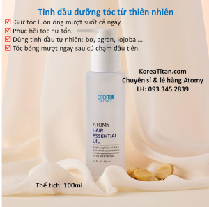 Tinh dầu 6 loại thực vật giữ ẩm bảo vệ và dưỡng tóc bóng mượt chắc khoẻ giàu sức sống 100ml - Atomy hair essential oil - 애터미 헤어 에센셜 오일 - Атоми Масло для Волос