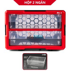 Bộ 4 hộp đựng linh kiện đa năng BISON tủ nhựa đựng đồ nghề nhiều ngăn có thể ghép nối chất liệu nhựa nguyên sinh PP5 chống va đập hộp nhựa đựng dụng cụ đồ nghề ốc vít linh kiện điện tử