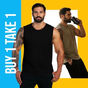 Nixel Plus Size & Freesize Mens Basic Sleeveless Tank Top - Cotton Spandex Summer S-4XL Breathable
