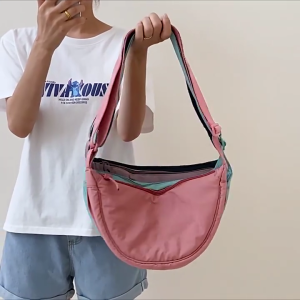 Large Capacity Chest Bag Casual Nylon Hobos Shoulder Crossbody Bags for Women Men Travel Shopper Bag