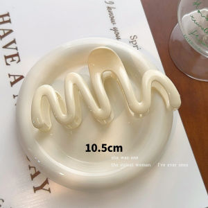 Large Size Wave Grab Clip Gentle Acrylic Hairpin Hairclips Hair Accessory Headwear for Sweet Girls