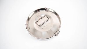 Flan Mold With Lid and Handle - 304 Stainless Steel Pan 1.5QT Capacity for Chocolate Cake Cupcake Pudding - Portable Round Baking Mould