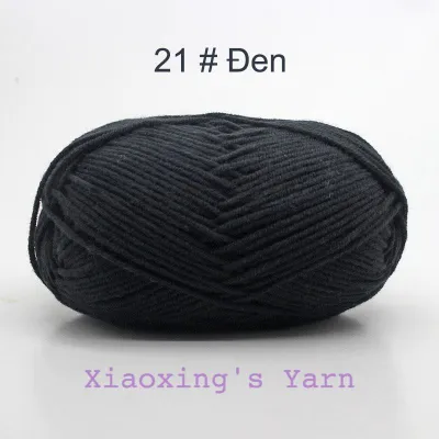 Mã 1-49- Len cuộn milk cotton mác đen 50g hàng cao cấp móc len cơ bản loại 1 Xiaoxingyarn