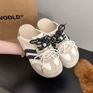 Free Shipping Thick-Soled Height-Increasing Slip-On Closed-Toe Sandals For Women Suitable For Outdoor Wear In Summer 2026 Spring/Summer Trendy Breathable Slippers