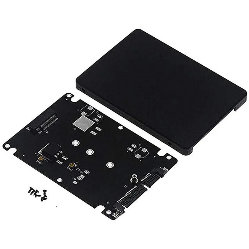NGFF to Inch SATA SSD/MSATA to SATA Adapter Card Case (B Key for PC  Adapter M2 +M Desktop Socket NGFF