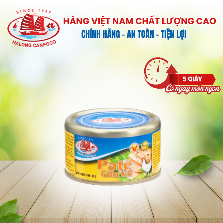 Pate gan gà 90g - Đồ Hộp Hạ Long - Pate gan gà đóng hộp