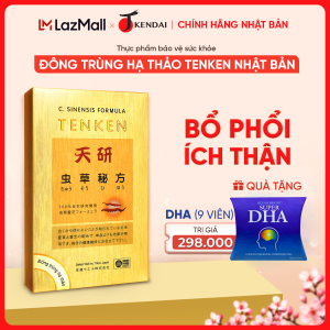 Viên Uống Đông Trùng Hạ Thảo Tenken Nhật Bản Bổ Phổi Ích Thận Tăng Cường Sinh Lực Hộp 60 Viên