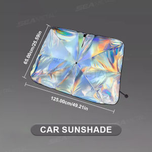 SEAMETAL Car Sunshade Front Windshield Laser Model Sunscreen Insulating Heat Sunshade Automobile General Purpose