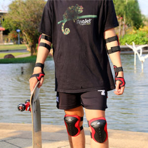 DayWalkers สนับข้อศอกเข่า ชุดอุปกรณ์ป้องกันหัวเข่าข้อศอก สําหรับเล่นสเก็ตบอร์ด ขี่จักรยาน 6ชิ้น