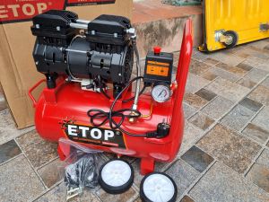 Máy nén khí Máy bơm hơi mini 25L chính hãng ETOP Máy nén khí không dầu - không ồn - khí sạch