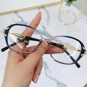 JN IMPRESSION New Fashionable Oval Womens Exquisite 0 Degree Glasses