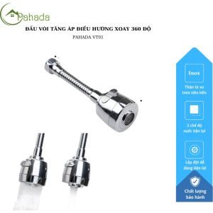 Đầu vòi rửa chén bát tăng áp điều hướng xoay 360 độ đầu bằng nhựa ống bằng inox 304 PAHADA có 2 chế độ nước tiện lợi