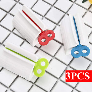 3PCS Tooth Paste Squeeze Toothpaste Dispenser Tube Squeezer r Facial Cleanser Press Rolling Holder Bathroom Accessories for Kids