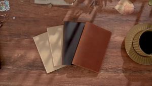 LORDWEY Genuine Leather Journal Cover for Field Notes Portable Refillable Notepad with Pen Holder Fits 3.5 X 5.5 Pocket Notebooks