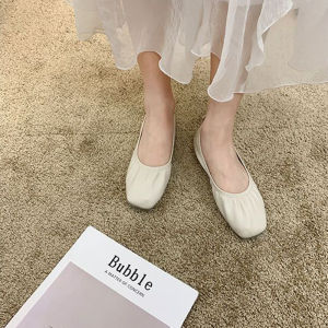IELGY single shoes womens casual all-match square toe chunky heel soft sole slip on slip-on shoes for women