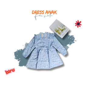 Dress Anak Perempuan Bunga Shakilla Usia 1-6 Tahun Pakaian Anak Perempuan