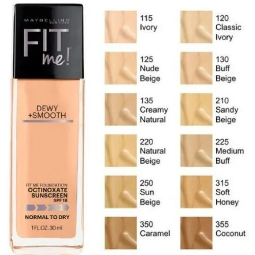 Fit Me, Dewy + Smooth Foundation, 120 Classic Ivory, 1 fl oz (30 ml)