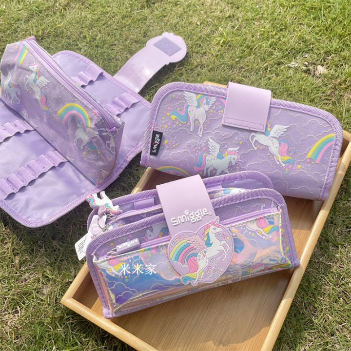 READY STOCK] Smiggle Pink unicorn Utility Pencil Case