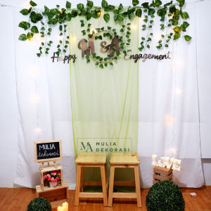 Dekorasi Backdrop Lamaran Nikahan Aqiqah Khitan Background Bekdrop Tunangan Akad Nikah Paket Mulia G