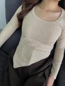 Lotus Clothing Maggie Top - Atasan Knit Wanita - Baju Rajut Lengan Panjang - Korean Basic Longsleeve