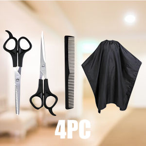 Household Hair Scissors Hairdressing Scissors Set Hair Cutting Tools Teeth Thinning Scissors Flat Scissors Combs Hair Cutting Shears Set Barber Scissors Set Professional Barber Styling Hair Tool For Kids Men Women Multi Use Haircut Kit For Home Salon