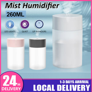 260ML USB Rechargeable Mini Air Humidifier Purifier Colorful Lights Diffuser For Aroma Home Office Car Humidificador