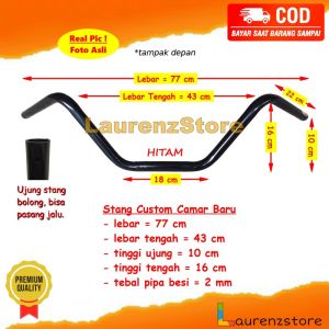 Stang Stir Motor Custom Camar Baru - Setang Setir Variasi Universal CB 150R Ninja Beat Street Vixion X-Ride Trail Verza Byson Satria Fu CBR R15 Xabre Dll