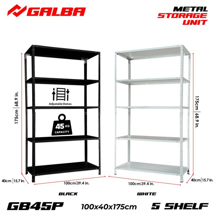ALL-METAL Storage Shelving Adjustable 3 Layer Galvanized Steel Rack ...
