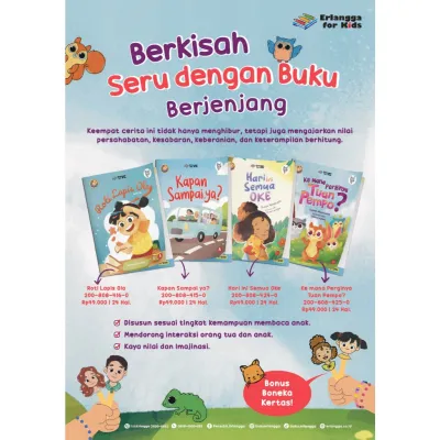 [Erlangga Official] Buku Cerita Anak Bergambar: Mengajarkan Persahabatan Kesabaran - Achi Tm