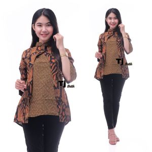 Atasan Wanita Tunik Batik  Atasan Kerja Wanita TEJE STORE