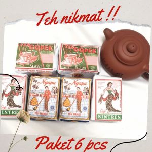 Teh Nyapu Teh Gopek Teh Sintren Paket 6 pcs