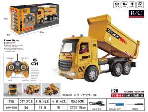 8T Rc Truck tipe 689-818 Dump Truck Molen Mixer Mobil Remote Control 6Channel 689-819 Mainan Anak Truk Truck Engineering