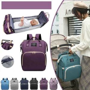 Tas Bayi Multifungsi Lipat Baby Diapers Bag Tas Perlengkapan Ransel Backpack Dapat Diperluas - Ringan dan Praktis, Multifungsional, Kapasitas Besar - Water Resistant - 41 x 32 x 20 cm