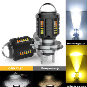 H4/H6 Led Headlight For Motorcycle 2-Color Beam Led Bulb Spotlight Scooter Fog Lights