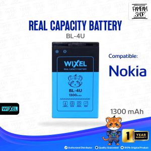 WIXEL Baterai BL-4U Nokia E66 E75 3120C 3120 Classic 5330 5530 XpressMusic 5730 6212 6600 Slide 6600i 8800 N500 Asha 300 301 500 515 Double Power Real Capacity Batre Batrai Battery Original Ori Dual BL4U