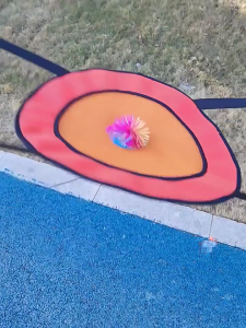 Lawn Outdoor Bouncy Disk Interactive Toy Rebounder Net Play Sport Toy Net Bag Toy Balls Catching Toy Backyard Catch Game