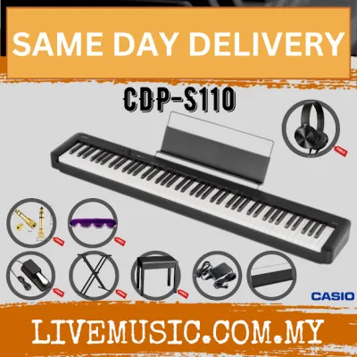 Casio CDP-S110 88-key Digital Piano & Headphone - Black ( CDPS110 / CDP S110) Replace CDP-S100/CDPS100