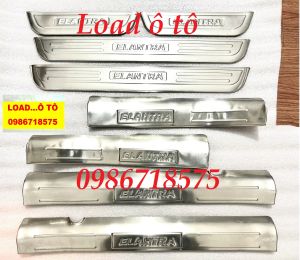 Ốp Bậc Cửa Nẹp Bước Chân Trong Ngoài Huyndai Xe Elantra 2018-2021 Chất Liệu Inox