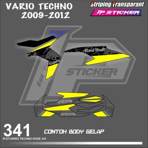 VARIO TECHNO  (COD) STIKER STRIPING MOTOR HONDA VARIO TECHNO  HOLOGRAM DAN TRANSPARAN