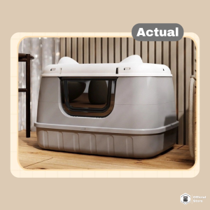 Premium Enclosed Cat Litter Box Extra Large Big Space Deodorizing Anti-Splash Cat Toilet (Dual Mode Easy-Clean PP)