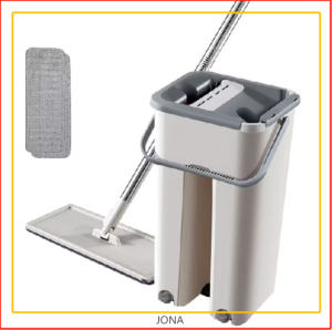 🛒SKYPRIME SHOP🛒 360 Spin Free Hand Self Wash Lazy Floor Mop 2in1 Squeeze Dry Flat Mops magic Bucket With map Cloth A SET smart Net for tornado Floor pad Cleaning Broom home use Dustpan Cleaner clean complete