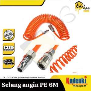Selang Angin Kompresor Spiral / PE 6meter Kondenki / Selang Angin PE Kompresor udara / Recoil PE Hose 6 Meter - Selang Angin Kompresor Udara Spiral KODENKI