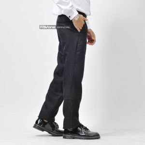 Celana formal kerja pria slimfit woll Hitam abu navy 27-38
