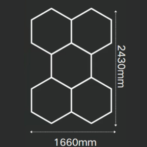 Garage Light Hexagon Lights Lamp 220V LED Tube Honeycomb Ceiling Lighting For Auto Car Body Repair LED Workshop