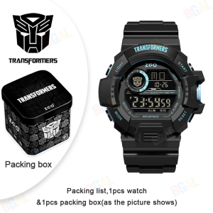 (With Box/53.5mm)100% Authentic TRANSFORMERS Watch for Boys Waterproof Watch with Backlight Digital Watch Shockproof Kids Watch Birthday Gift 7531