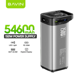 BAVIN PC021 Pro 54600mAh 150W Fast-Charging Portable Powerbank Power Station 22.5W Output w/ Power Socket Plug