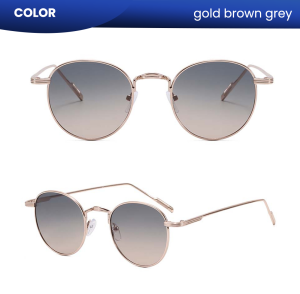 IOOI Eyewear - Kacamata Hitam Bulat Sunglasses Retro PC UV400 Protection Wanita 9205