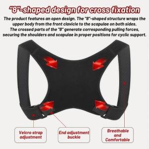 Adjustable Back Shoulder Postures Corrector Belt Sport Upper Back Neck Brace Breathable Back Straightener Enduring